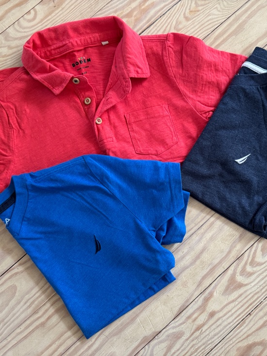 Other - Kids set of 3 Short Sleeve Shirts: 1 Boden Polo and 2 Nautica Tees Size 8